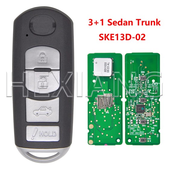 2018-2019 Mazda / 4-Button Smart Key / PN: GJY9-67-5DY / WAZSKE13D02